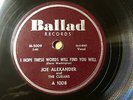 Joe Alexander & Cubans 78 CHUCK BERRY 1954 1st I Hope These Words Will on BALLAD