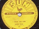 Johnny Cash I Walk The Line & Get Rhythm 56' SUN Label 78 RPM Memphis Rockabilly