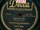 LUCKY MILLINDER.ROSETTA THARPE. THAT'S ALL / SHOUT, SISTER, SHOUT  78.48057