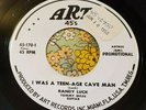 Primitive '58 Rockabilly Killer 45 Randy Luck I Was a Teen-Age Cave Man ART HEAR