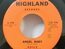 Rosie and the Originals Highland 1011 ANGEL BABY (DOO WOP 45) PLAYS VG+