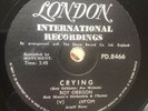 Roy Orbison - Crying / Candy Man PD8466 78 Shellac RARE