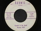 RONNY HILL: Could It Be Said / Friday Morning 45 rare Rock & Pop