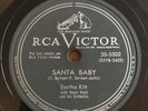 CHRISTMAS 78 Eartha Kitt on RCA-Victor 20-5502 in V / V+ SANTA BABY Classic