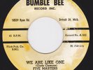 Detroit Doo Wop Ballad / Guitar Jump Rocker - FIVE MASTERS - We Are Like One