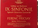 Fricsay Beethoven Symphony No.9 DGG Ed1 Stereo SLPM 138 002/3 2LP Box 11/58 NM