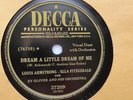 Louis Armstrong 78rpm Single 10-inch Decca Records #27209 Dream A Little Dream