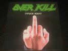 Overkill rare '87 1st press LP Fuck You on Megaforce mint-   HEAVY METAL