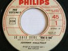 45T JUKE-BOX TRES RARE JOHNNY HALLYDAY Je suis seul /Je crois qu'il me rend fou