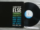 Adderley Miles Davis: Somethin’ Else, Blue Note 1595 DG 9M RVG, LAM, first press