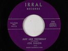 Northern Soul R&B 45 - Joe Simon - Just Like Yesterday - Irral - VG++ mp3