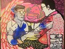 Ceschi Forgotten Forever vinyl #95 handmade cover by Davey 'Dreadnot' Kaminski