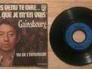 RARE FRENCH SP  SERGE GAINSBOURG JE SUIS VENU TE DIRE QUE JE M'EN VAIS
