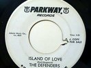 DEFENDERS doo-wop 45 Island Of Love   I Laughed So Hard on PARKWAY promo PC 103