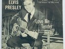 ELVIS PRESLEY- VERY HARD TO FIND ORIGINAL LOVE ME TENDER WHITE COVER.