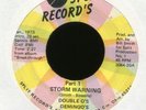 DOUBLE O'S DEMINGO'S Storm Warning Split Rare Funk 45 Different Label and Mixes