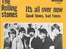 THE ROLLING STONES 45 ITS ALL OVER NOW+PS DENMARK RARE 1964 UK EXPORT