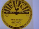 ELVIS PRESLEY 5 SUN 78 RPM RECORD LABELS THATS ALL RIGHT #209 MAKE YOUR OFFER .