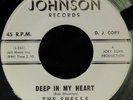 HEAR 45 GROUP DOO-WOP / The SHELLS Deep In My Heart 1962 JOHNSON DJ Promo Mint-