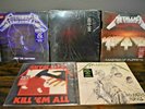 Metallica Vinyl Albums Master, Ride the Lightning, Kill 'em All, Justice, Black