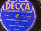 Decca 7899 Blind Boy Fuller WALKING AND LOOKING BLUES Piedmont Blues 78rpm E-/V+