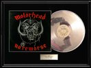 MOTORHEAD NO REMORSE ALBUM FRAMED LP  VINYL RECORD DISPLAY RARE NON RIAA