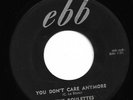 THE ROULETTES You Don't Care Anymore/The Way You Carry On 1957 EBB 45 Doowop VG+
