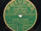 ESTHER LEKAIN vous dites / le coeur de ninon DISQUE 78 tours POLYDOR 521662