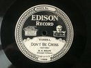 B.A. ROLFE Don't Be Cross/Oh, Promise Me EDISON 51985 V+/E- 1920s Jazz 10