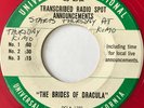 The Brides Of Dracula - Radio Spot - Red Vinyl 45 RARE Horror Collectible Record