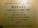 1936 Joseph SZIGETI MOZART VIOLIN Concerto  D MAJOR K 218 Set 224 Beecham 78