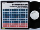 STOCKHAUSEN Kontakte Fur Elektronische Klange WERGO WER 600009 LP NM/++ germany