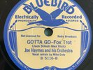 JOE HAYMES Hot  Bluebird 1933 78 Victrolac pressing  E condition B-5116 Gotta Go