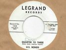 GARY U.S. BONDS * 45 * Quarter To Three * 1961 #1 PROMO VG+ White Label LEGRAND