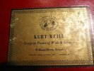 KURT WEILL Walt WHITMAN SONGS Creator WILLIAM HORNE Adam Garner CONCERT HALL