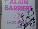 ALAIN BARRIERE RARE MAXI 45T PROMO AIMER AVEC DEDICACE ET COURRIER