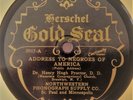 Herschel Gold Seal  78rpm  Address to Negroes of America, Historical, RARE label