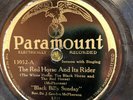 Paramount 13052 Black Billy Sunday RED HORSE & IT'S RIDER 78rpm rare 1931 VV+