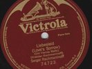 Sergei Rachmaninoff – 78 rpm Victor 74723: Kreisler Liebeslied; E- cond