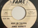 Rare Northern Soul James Barnett Keep on Talking Fame 1001 Original Promo