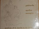 STRAVINSKY PULCINELLA, APOLLON;  MARRINER, ST MARTIN; ARGO OVAL STERO 1G/1G 1ST