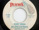 BILLY DAVIS Spunky onions KILLER 60's Mod R&B rocker 45 (Peacock)