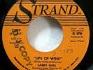 LARRY HALL 45 Rebel Heart / Lips of wine STRAND teen VG++   #1165