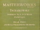 284g4.  Oscar Fried - Symphony #6 (Tschaikowsky, Op. 74) - Columbia 119 (5 rec)
