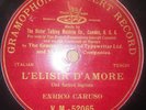 ENRICO CARUSO 10'' - Red G&T - VM 52065 - 78 rpm record - UNA FURTIVA LAGRIMA