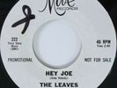 PROMO Garage 45 / THE LEAVES / Hey Joe / MIRA 222 / NM SOUND / Hear