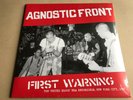 AGNOSTIC FRONT First Warning The United Blood Era Recordings NYC 83 VINYL LP