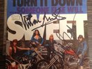THE SWEET - TURN IT DOWN  AUTOGRAPHED 45 'MICK TUCKER' & 'ANDY SCOTT' GLAM