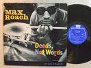 JAZZ LP - MAX ROACH - DEEDS, NOT WORDS Riverside Deep Groove MONO VG+
