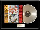 GUNS N' ROSES APPETITE FOR DESTRUCTION LP WHITE GOLD SILVER RECORD CENSORED